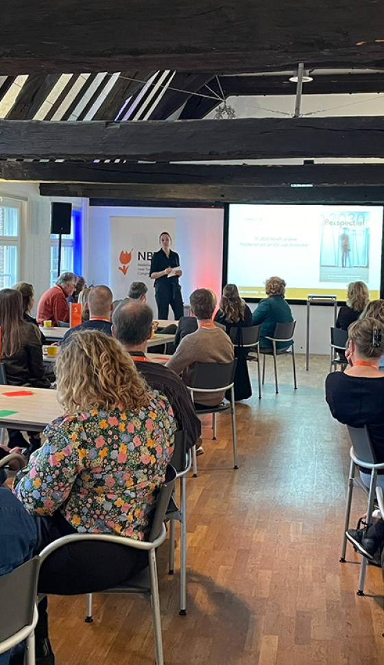 Presentatie door Evelien Visser tijdens de kennissessie bewonersprofijt