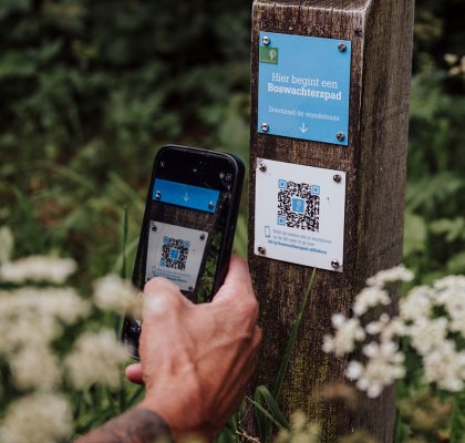 Flevoland Boswachterspad met QR-code