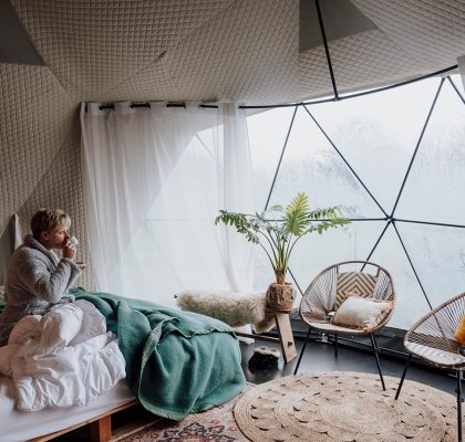 Bijzonder overnachten in een dome op Tiengemeten