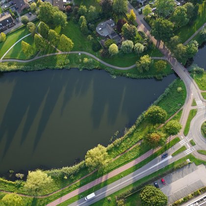 Luchtfoto waterrijk Nederland