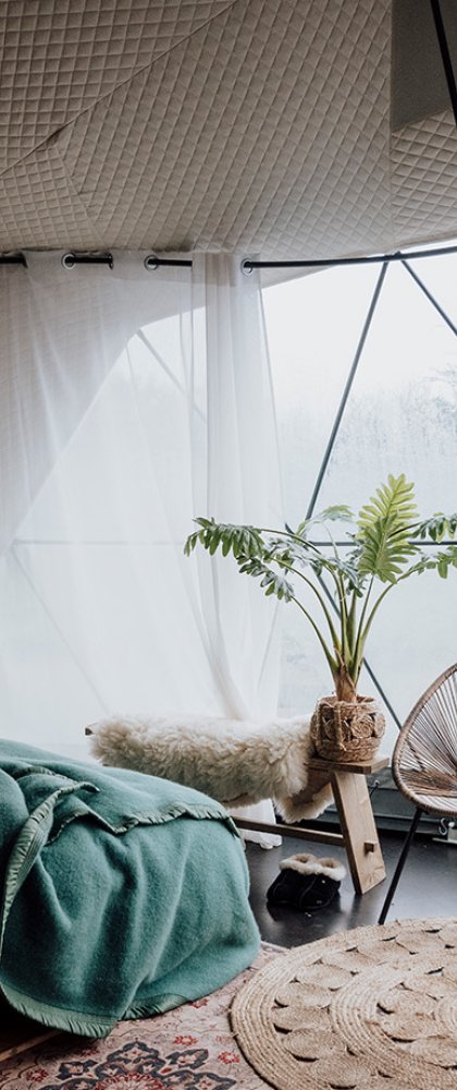 Bijzonder overnachten in een dome op Tiengemeten