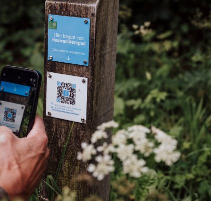 Flevoland Boswachterspad met QR-code