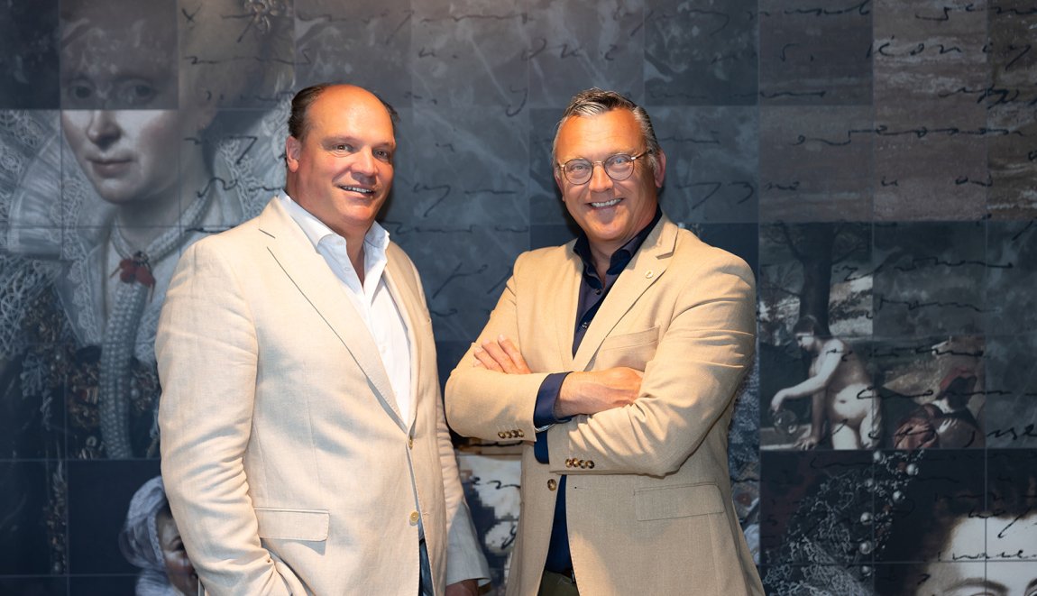 Peter-Willem Burgmans en Eric Bakermans staand